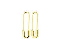 Spero London Sterling Silver Safety Pin Earrings - Gold - Gold