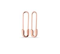 Spero London Sterling Silver Safety Pin Earrings - Rose Gold - Rose Gold