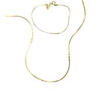 Spero London Sterling Silver Small Beaded Bracelet and Necklace Set - Gold - Gold