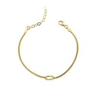 Spero London Sterling Silver Snake Chain Knot Bracelet - Gold - Gold