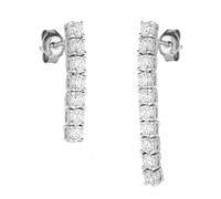 Spero London Sterling Silver Tennis Earring Long and Short - Single