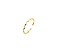 Spero London Sterling Silver Twisted Skinny Stacking Ring - Gold - Gold