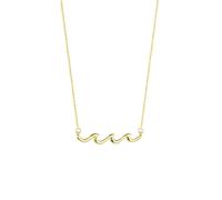 Spero London Sterling Silver Wave Necklace - Gold - Gold