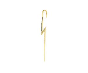 Spero London True Lightning Gemstones Sterling Silver Bolt Ear Crawler - Gold - Gold