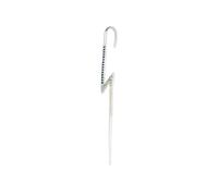 Spero London True Lightning Gemstones Sterling Silver Bolt Ear Crawler - Silver - Silver