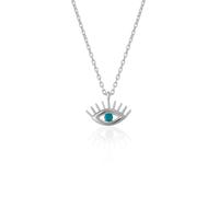 Spero London Turquoise Blue Eye Evil Eye Sterling Silver Necklace - Silver - Silver