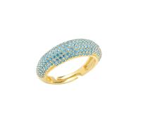 Spero London Turquoise Pave Sterling Silver Dome Ring - Gold - Gold