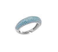 Spero London Turquoise Pave Sterling Silver Dome Ring - Silver - Silver