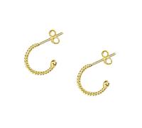 Spero London Twisted Bead End Sterling Silver Earrings - Gold - Gold