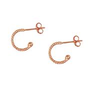 Spero London Twisted Bead End Sterling Silver Earrings - Rose Gold - Rose Gold