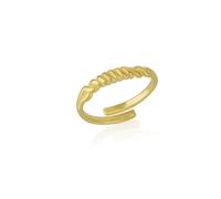 Spero London Twisted Screw Spring Sterling Silver Ring - Gold - Gold