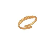 Spero London Twisted Screw Spring Sterling Silver Ring - Rose Gold - Rose Gold