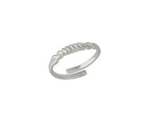 Spero London Twisted Screw Spring Sterling Silver Ring - Silver - Silver