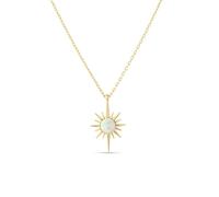 Spero London White Opal Northernstar Sterling Silver Pendant Necklace - Gold - Gold