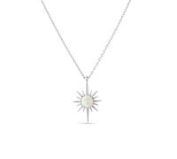 Spero London White Opal Northernstar Sterling Silver Pendant Necklace - Silver - Silver