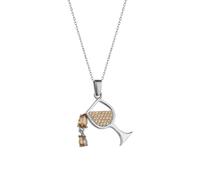 Spero London White Wine Glass Sterling Silver Necklace - Silver - Silver