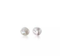 Spero London Women's Baroque Pearl Irregular Stud Earring Sterling Silver Spero London Silver One Size