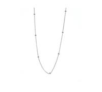Spero London Women's Bead Chain Sterling Silver Satellite Necklace Spero London Silver One Size