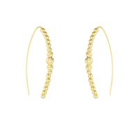 Spero London Women's Beaded Pull Through Sterling Silver Earrings in Gold Spero London Gold One Size