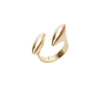 Spero London Women's Double Marquise Sterling Silver Adjustable Ring in Gold Spero London Gold One Size