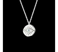 Spero London Women's Eye Coin Sterling Silver Evil Eye Necklace Spero London Silver One Size
