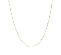 Spero London Women's Italian Bead Chain Sterling Silver Satellite Necklace in Gold Spero London Gold One Size