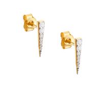 Spero London Women's Long Pave Dagger Stud Earrings in Gold Spero London Gold One Size