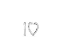 Spero London Women's Sterling Silver Heart Hoop Earring Spero London Silver One Size