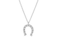 Spero London Women's Sterling Silver Horseshoe Equestrian Necklace Spero London Silver One Size