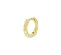 Spero London Women's Sterling Silver Textured Pebble Hoops - Single in Gold Spero London Gold One Size