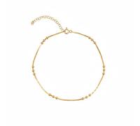 Spero London Women's Sterling Silver Tree Bead Chain Anklet in Gold Spero London Gold One Size