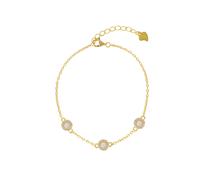 Spero London Women's White Opal Jewelled Sterling Silver Bracelet Gold Vermeil Spero London Gold One Size