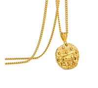 Speroto Taurus Zodiac Necklace for Men, Stainless Steel 12 Constellation Mens Necklace, Horoscope Astrology Embossed Pendant Necklace Gifts for Women and Men(Gold,Taurus)