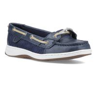 Sperry Angelfish Leather & Cotton WoMens Navy Boat Shoes - Size UK 5.5