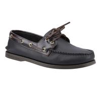 Sperry Authentic 2 Eye Leather Mens Amaretto/Black Boat Shoes - Brown - Size UK 10