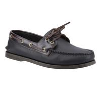 Sperry Authentic 2 Eye Leather Men's Amaretto/Black Boat Shoes UK 12