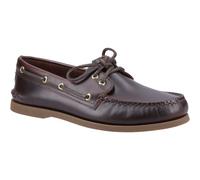 Sperry Authentic 2 Eye Leather Mens Amaretto Boat Shoes - Brown - Size UK 11