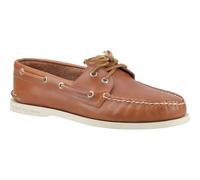 Sperry Authentic 2 Eye Leather Men's Tan Boat Shoes UK 7