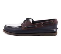 Sperry Authentic Original 2 Eye Leather Mens Navy/White/Brown Boat Shoes - Size UK 7