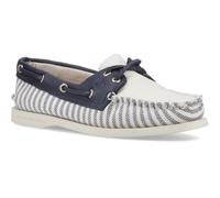 Sperry Authentic Original Textile Womens White/Navy Standard Boat Shoes - Size UK 7.5