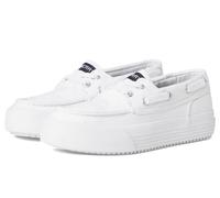 Sperry Bahama Platform Unisex Children's Boat Shoes, White, 2 Big Kid