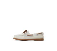 Sperry Female Authentic 2 Eye Boat Shoe, White, 4.5