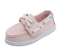 Sperry Kids Cup II Boat Shoe, Beige (Tan/NVY), lightpink, 9 Toddler