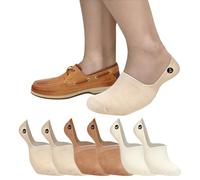 Sperry Men's 6-Pack Loafer Socks, Non-Slip No Show Socks for Boat Shoes, Ultra Low Cut Invisible Liners with Heel Grip