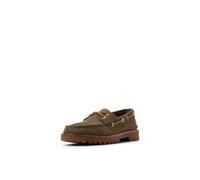 Sperry Mens Authentic Original 2 Eye Leather Lug Boat Shoe, Olive Nubuck, 11.5