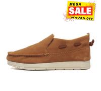 Sperry Moc-Sider Suede Leather Womens Causal Fashion Fur Lined Loafer Shoes Tan