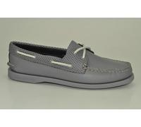 SPERRY Top Sider A/O 2-Eye Pin Perf Boat Shoes for Women, Grey Leather
