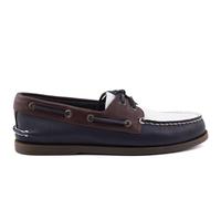 Sperry Authentic Original 2 Eye Leather Men's Navy/White/Brown Boat Shoes UK 9