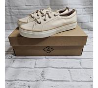 Sperry Womens Crest Vibe Trainers Top-Sider Sneakers UK 3 EU35.5 Cream SeaCycled