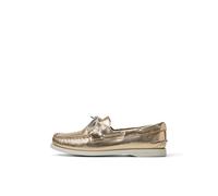 Sperry Female Authentic 2 Eye Boat Shoe, Gold, 5.5